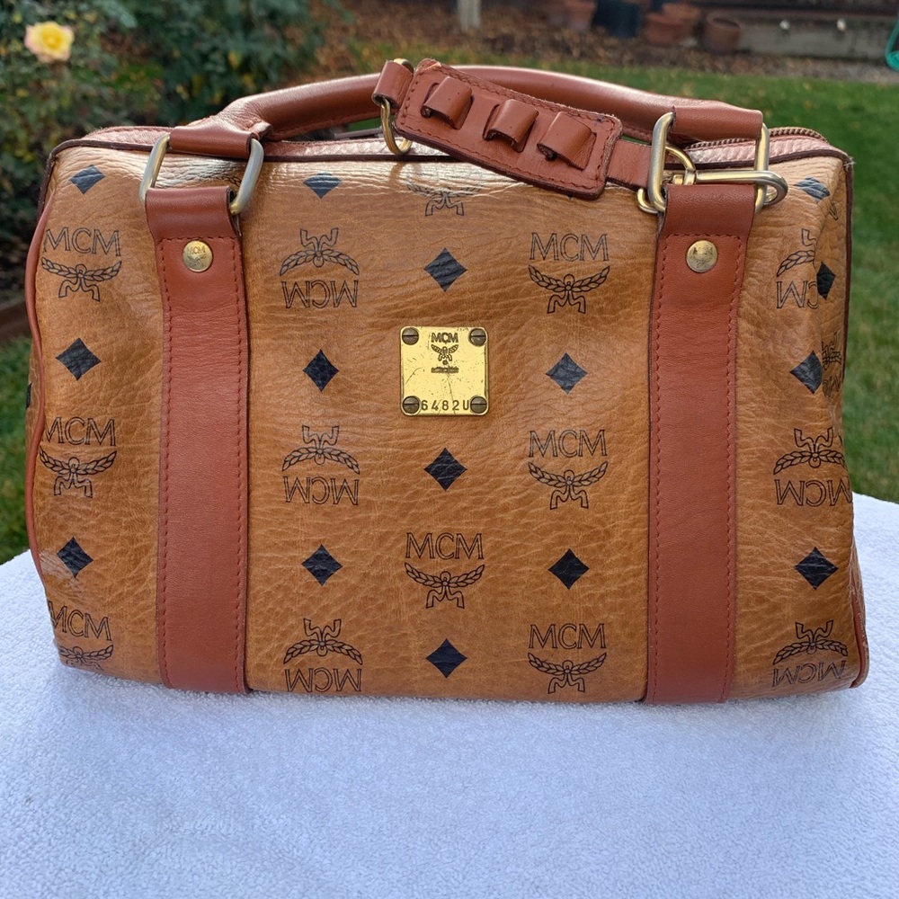 MCM Cognac Boston Satchel. 🌸 On Sale!